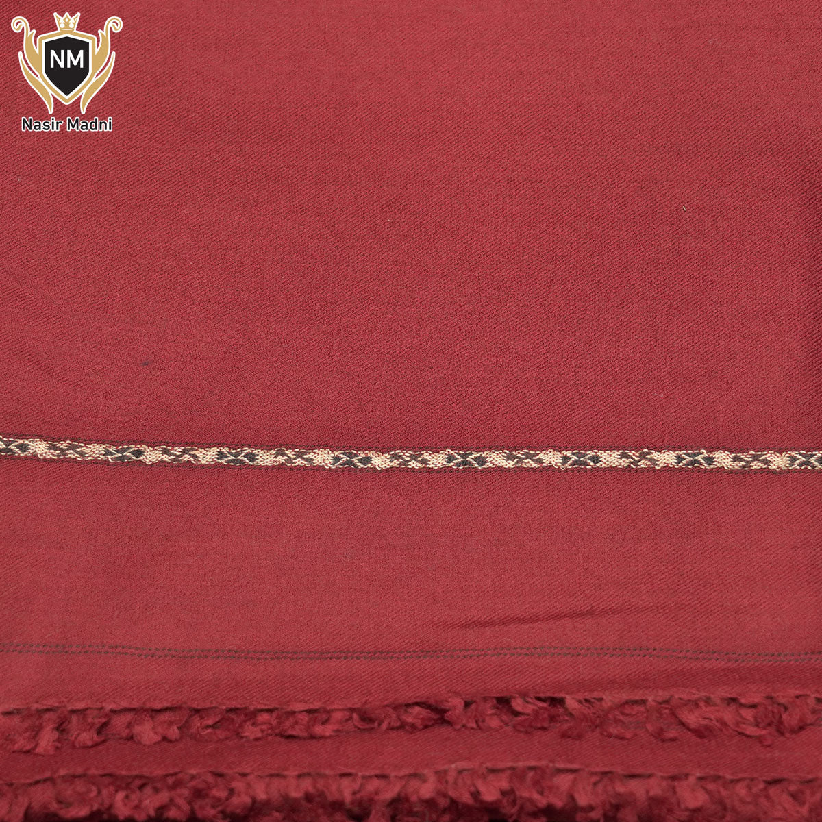 Challa Shawl – Maroon Majesty by Nasir Madni
