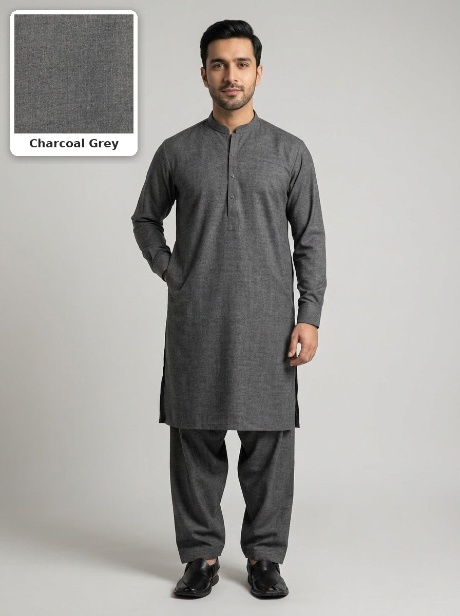 Shahi Wool Suit - Charcoal Grey