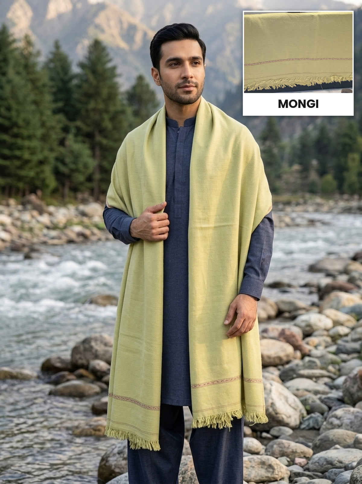 Acrylic Wool Shawl | Mongi
